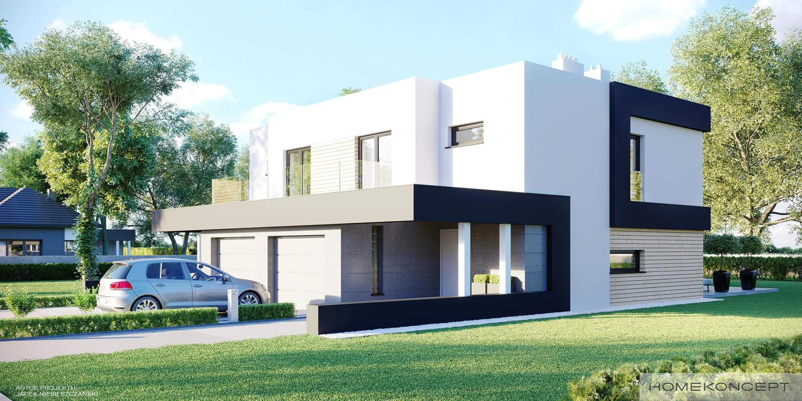 Wizualizacja projektu domu bliźniaka Home Koncept 52B