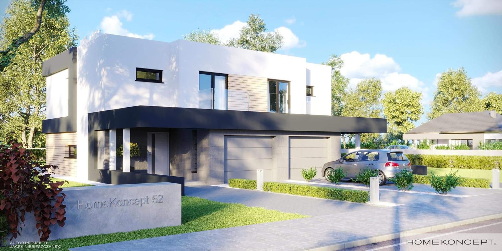 Widok na projekt domu HK52 B