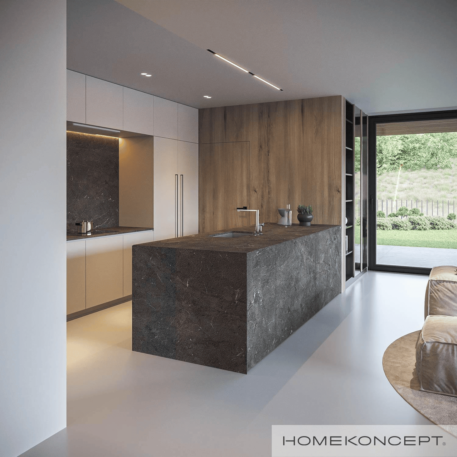 Wnętrze projekt kuchni w projekcie HOMEKONCEPT 91