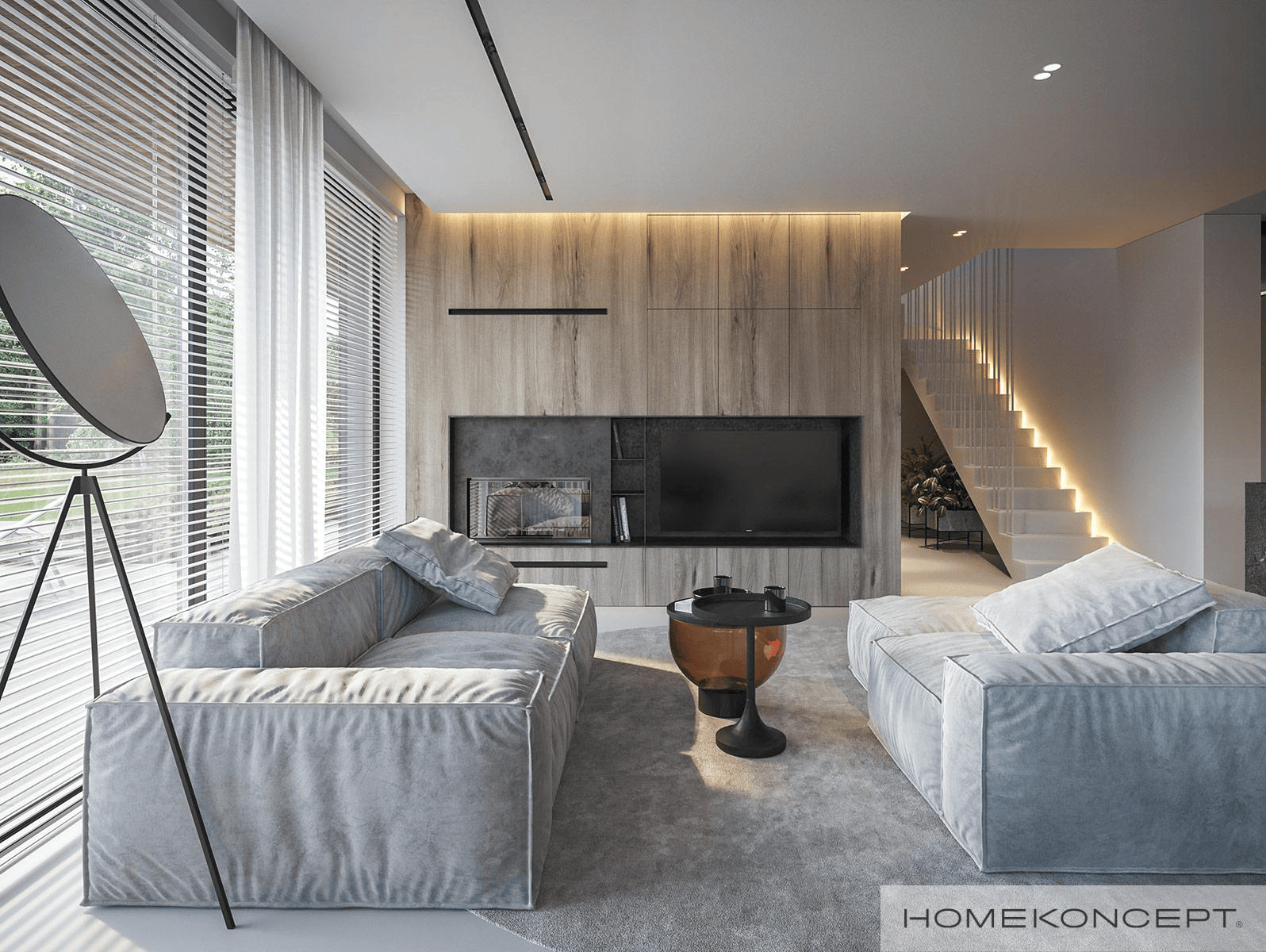 Salon w projekcie domu HOMEKONCPET 91