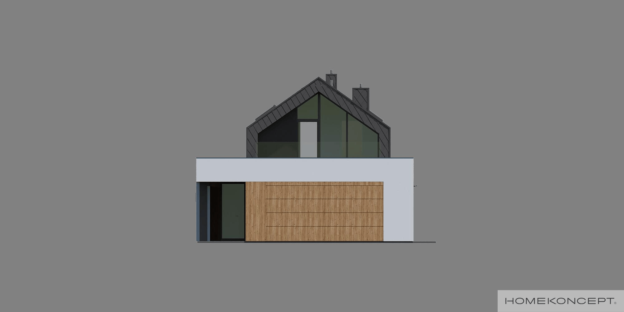 Elewacja frontowa w projekcie domu Home Koncept 91 wariant 01