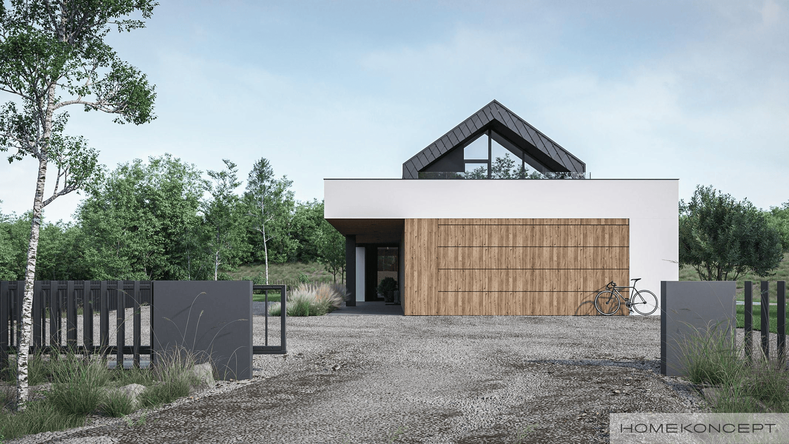 Projekt domu Home Koncept 91 usytuowanie szczytowe