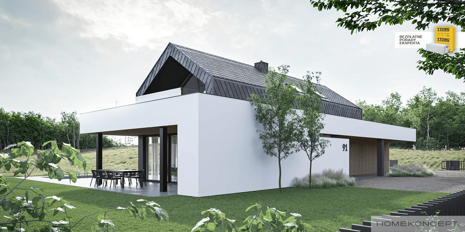 Projekt domu Home Koncept 91 wizualizacja