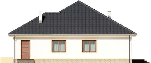 Elewacja prawa domu jednorodzinnego Figo