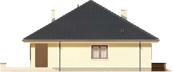 Elewacja lewa domu jednorodzinnego Serafin paliwo stałe