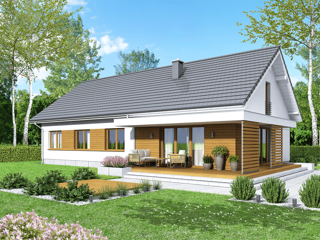 Wizualizacja domu jednorodzinnego Bianco 2 modern